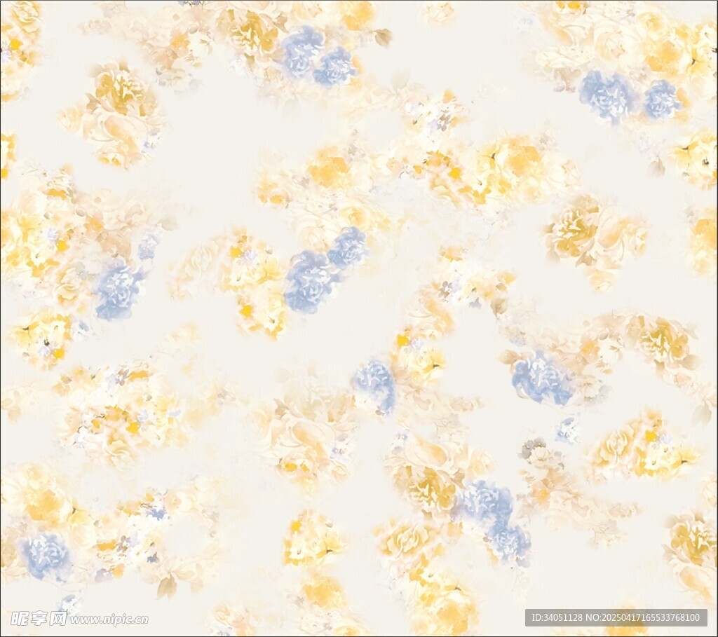 扎染花淡雅花卉图案背景图