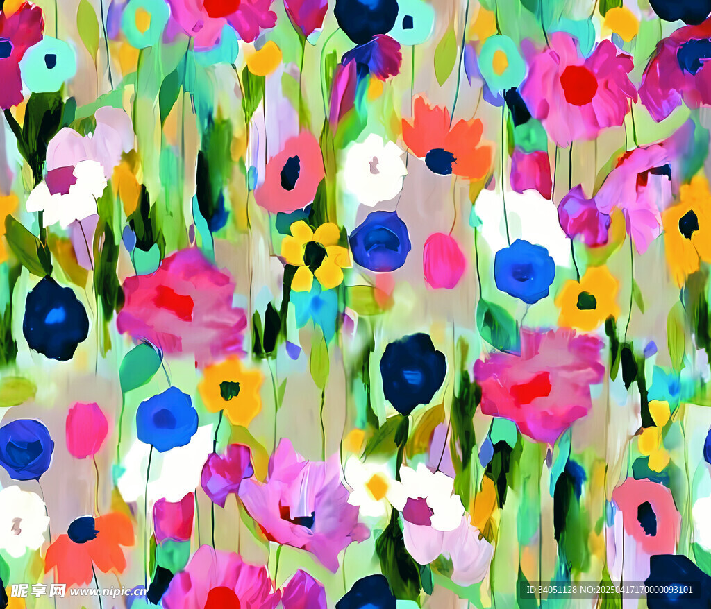 多彩花卉图案背景