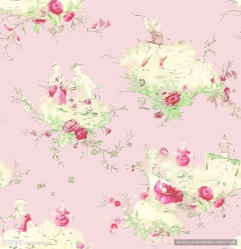 粉色花卉图案背景