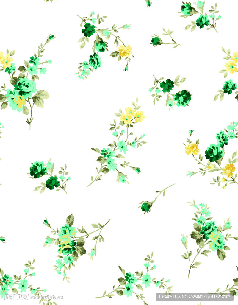 清新花卉图案背景