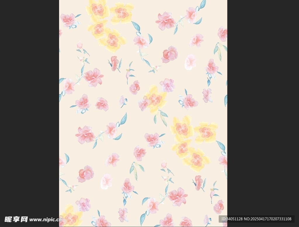 清新花卉图案背景图