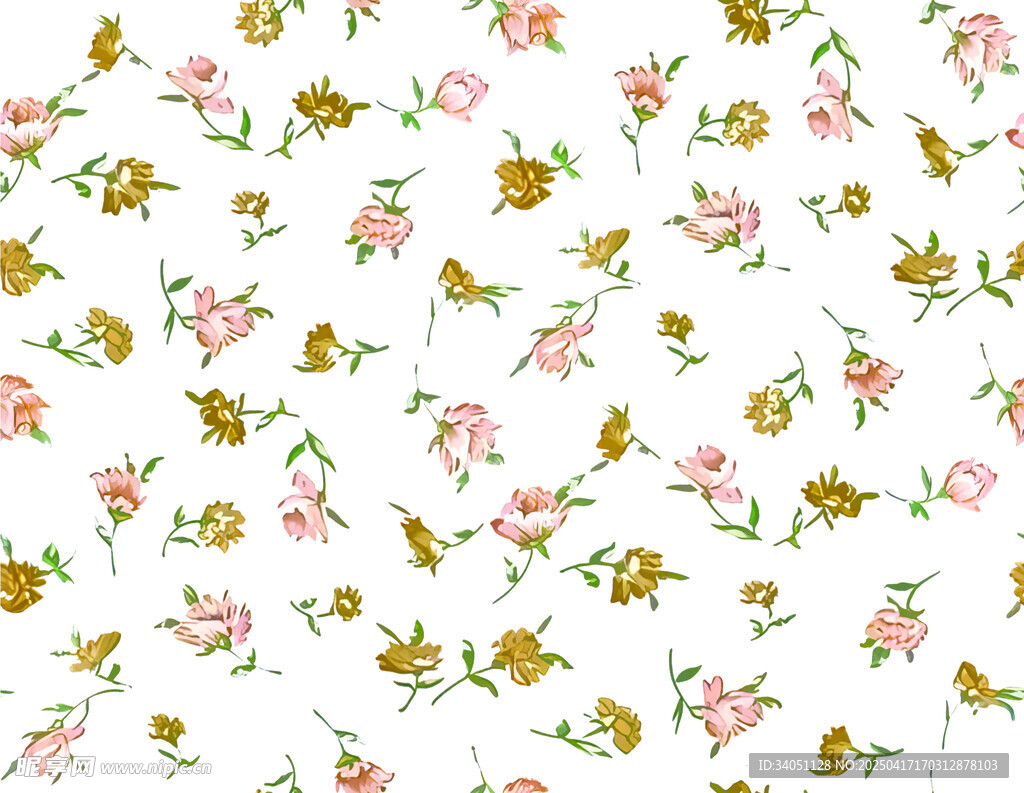 清新花卉图案背景纹理