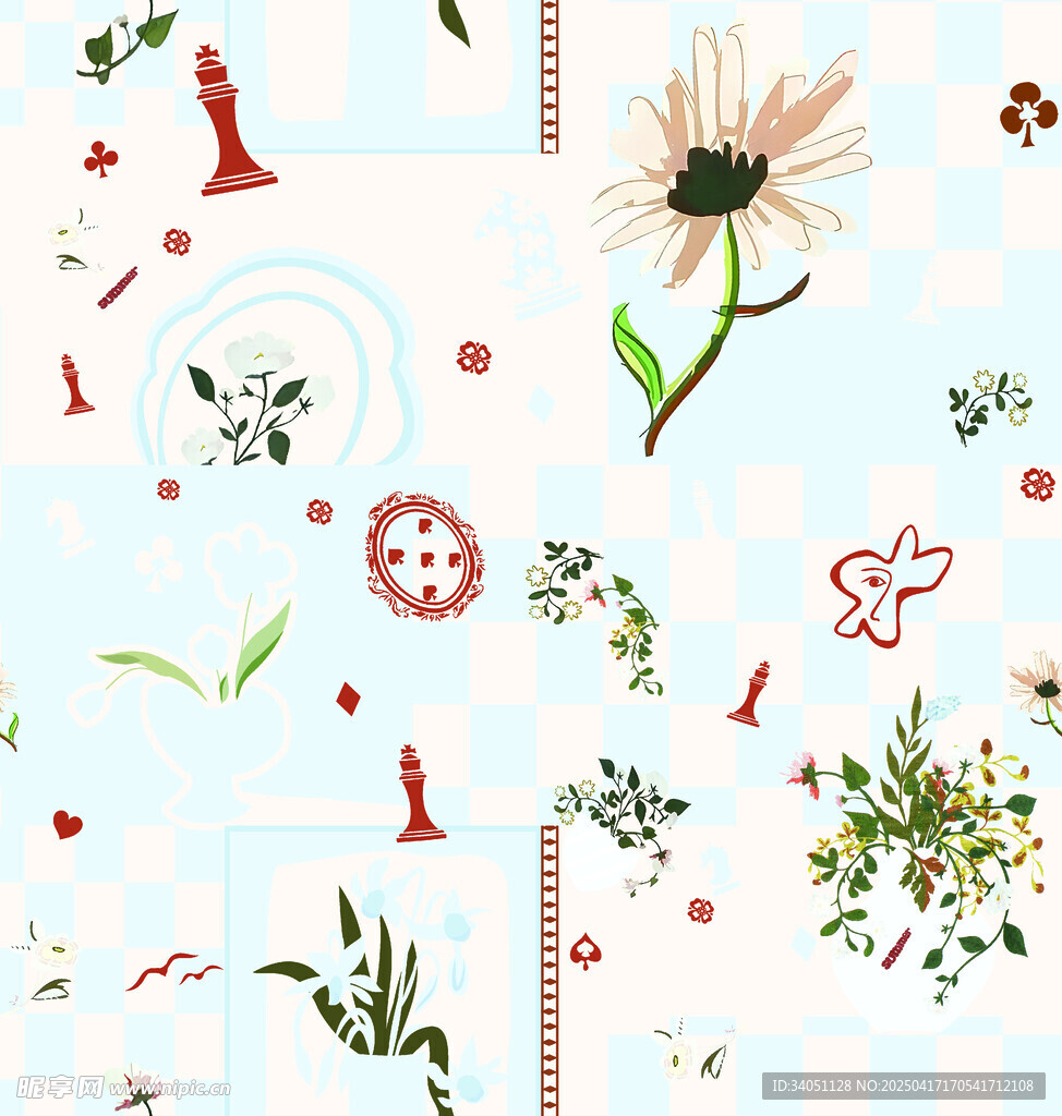 清新花卉图案背景设计