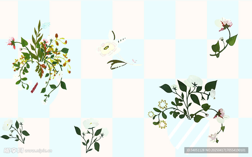 清新植物图案设计素材