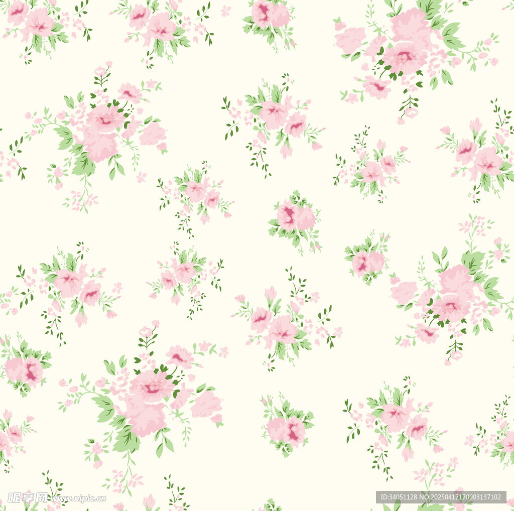 粉色花卉图案背景纹理
