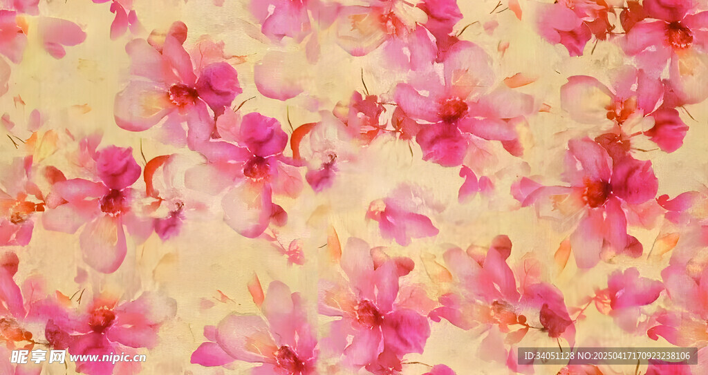 粉色花卉图案背景纹理