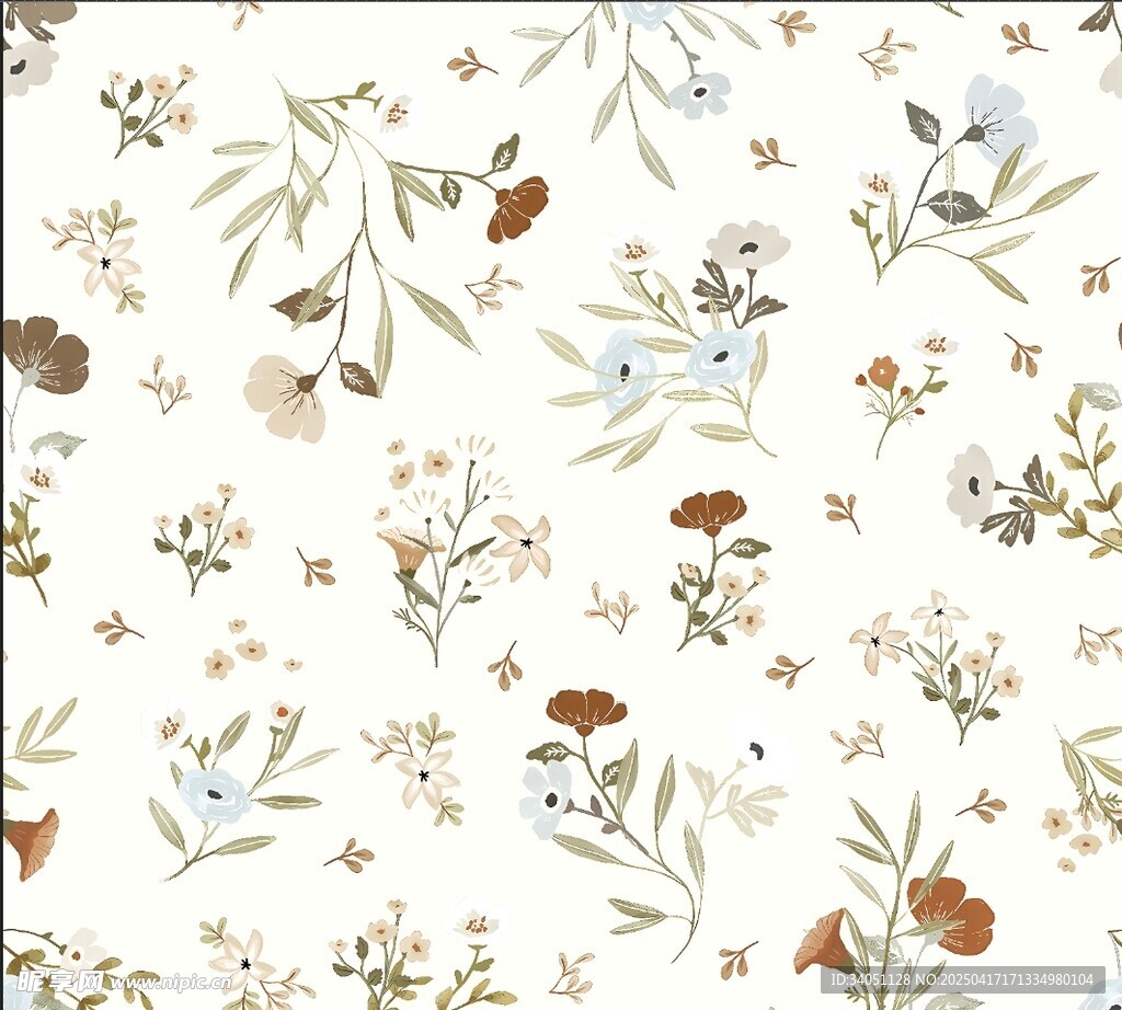 清新碎花图案背景纹理