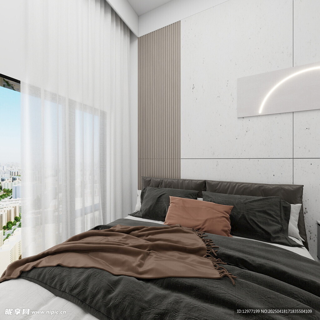 现代简约风卧室温馨一角