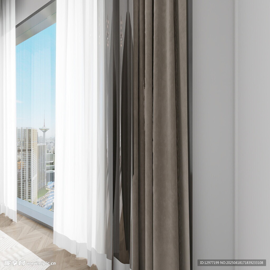 现代简约风格室内窗边一角