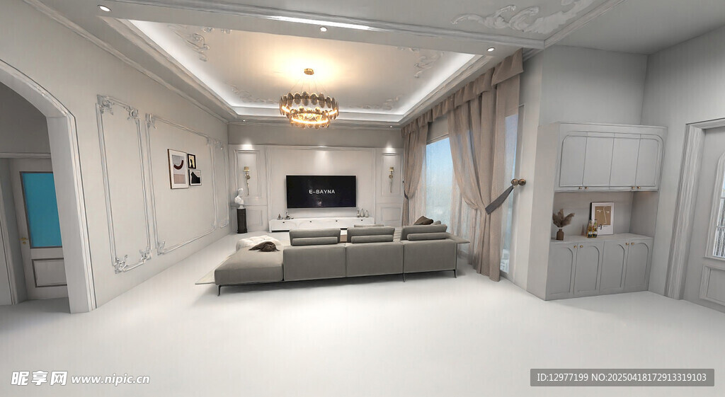 现代简约风客厅室内设计