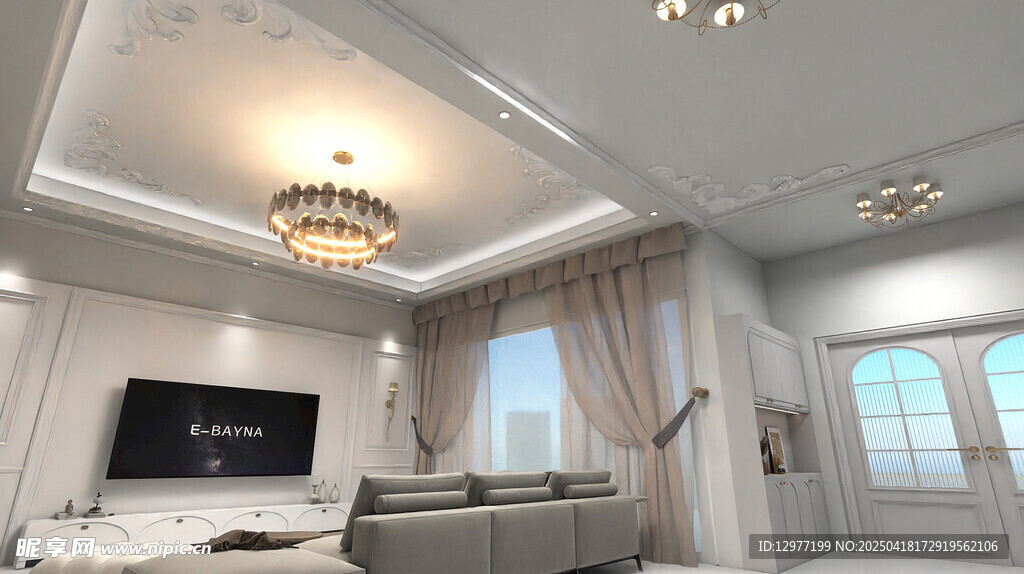 现代简约风客厅室内场景