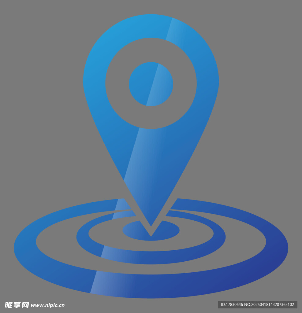蓝色定位图标