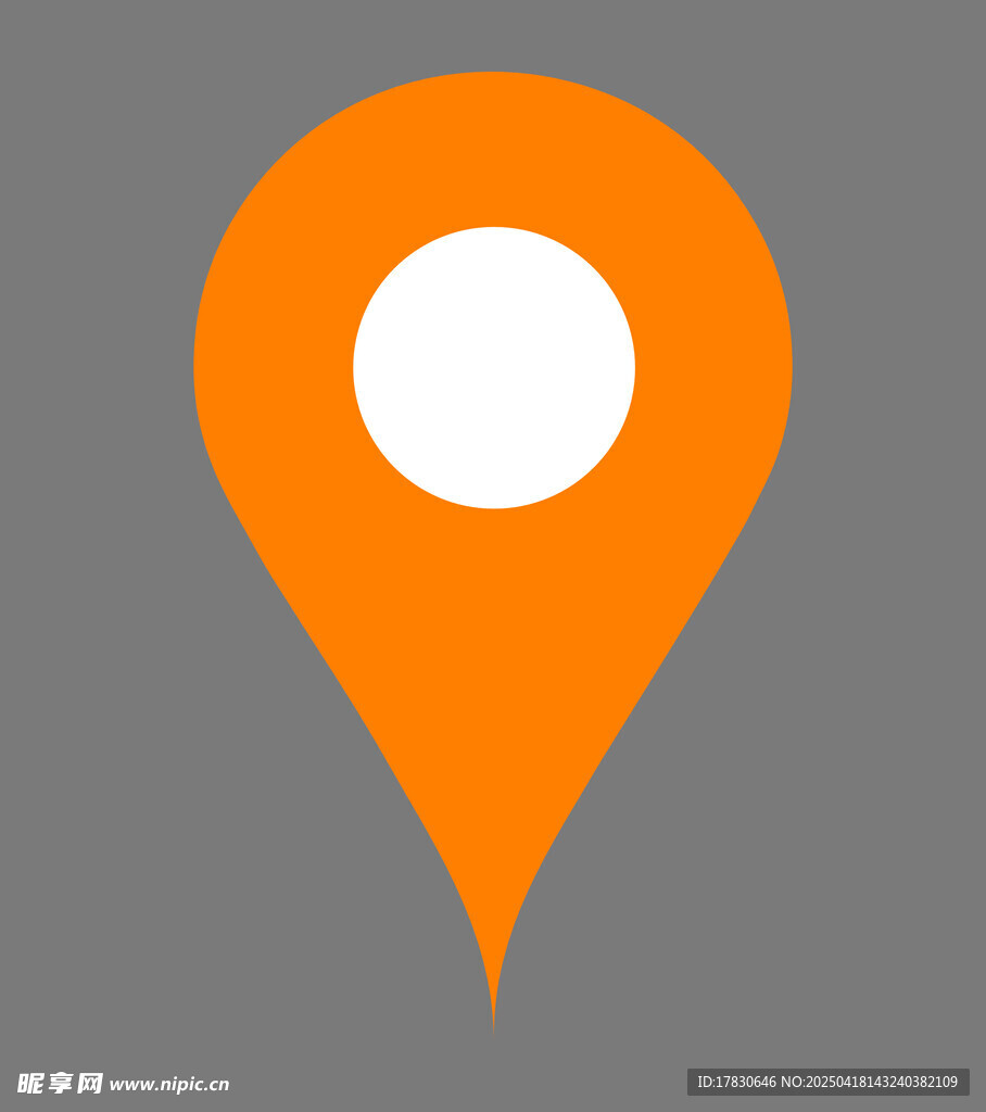 橙色定位图标