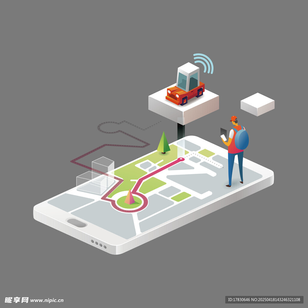 手机操控机器人导航场景