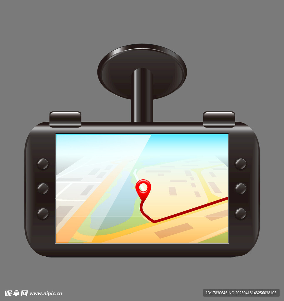 车载导航仪显示路线画面