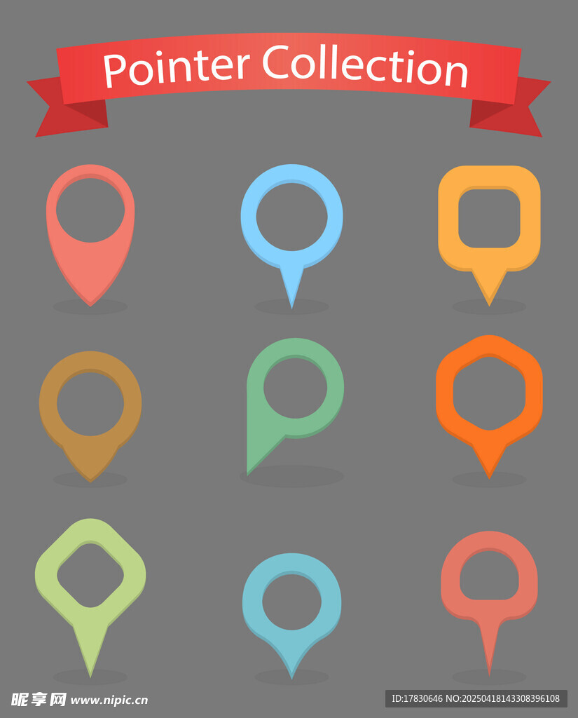多彩指针图标集合