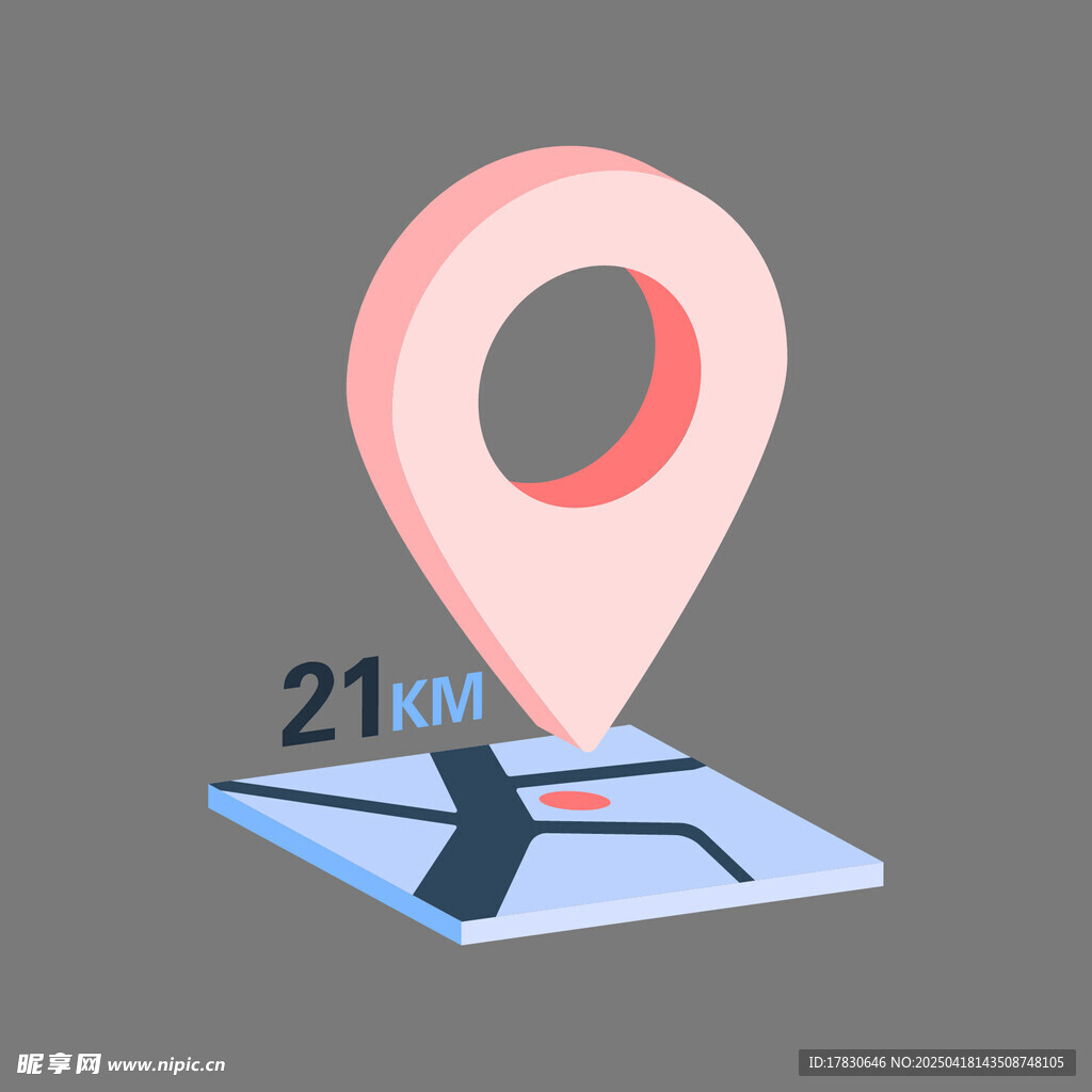 21公里位置标记图示