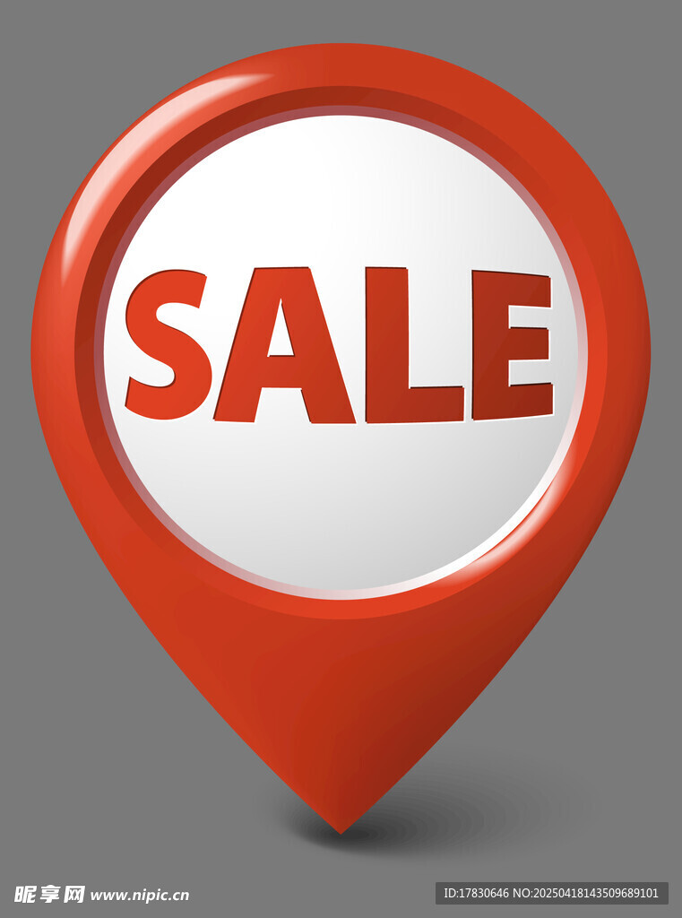 红色促销定位图标