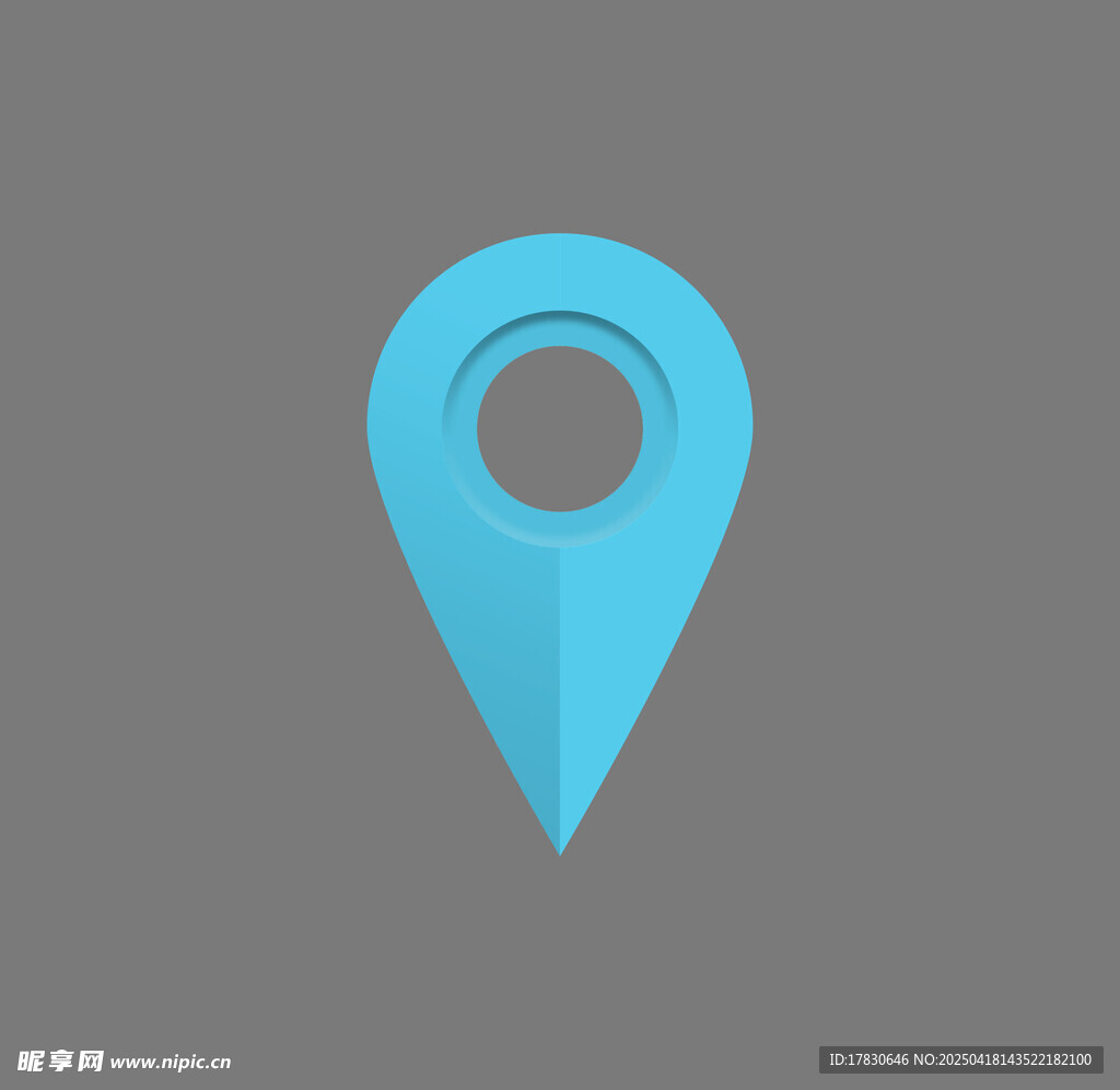蓝色定位图标