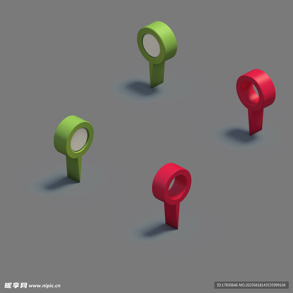 多彩立体小物件