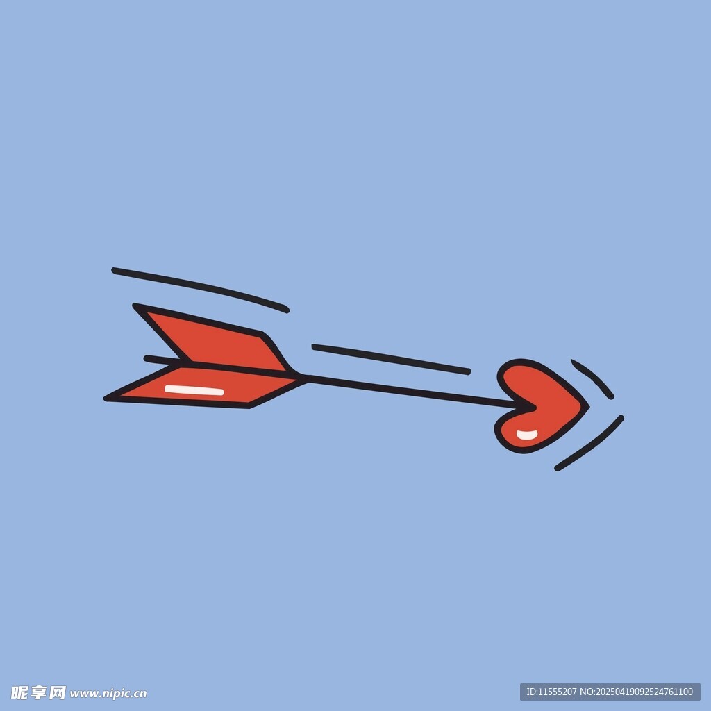 红心箭头插画
