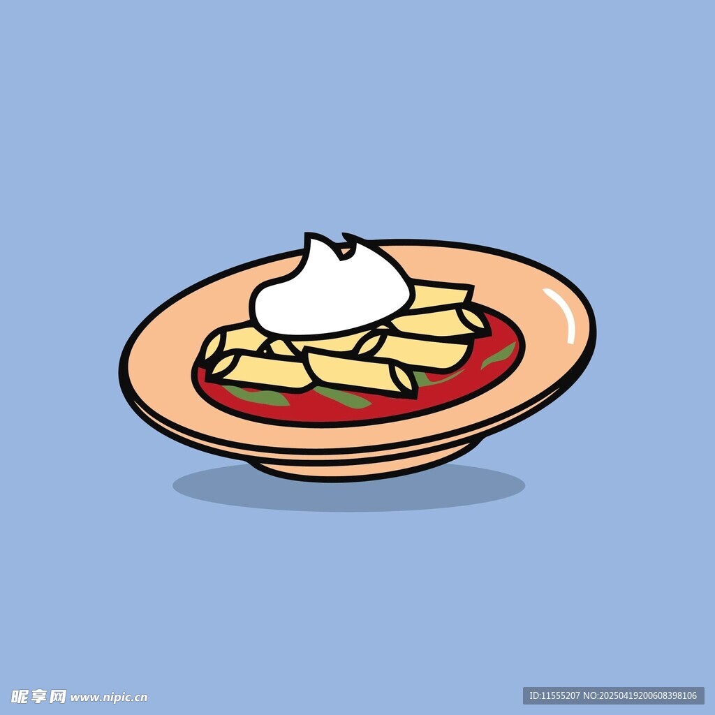 卡通风格的美味土豆泥料理