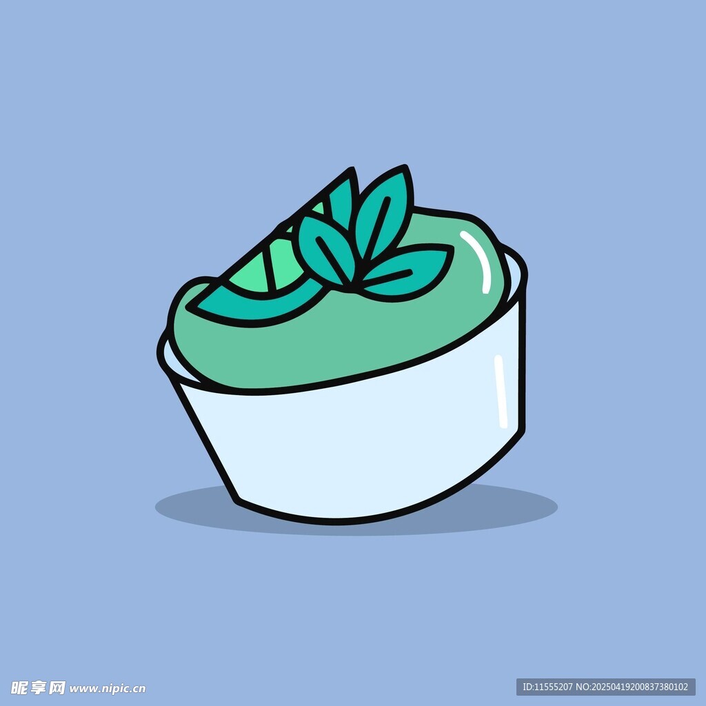 卡通盆栽插画