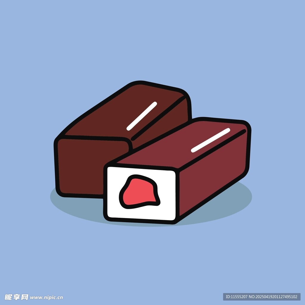 巧克力夹心糖果插画