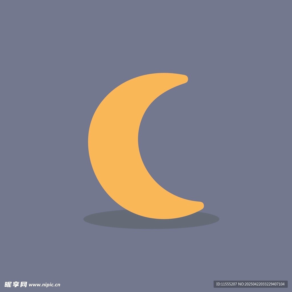 黄色月牙图标