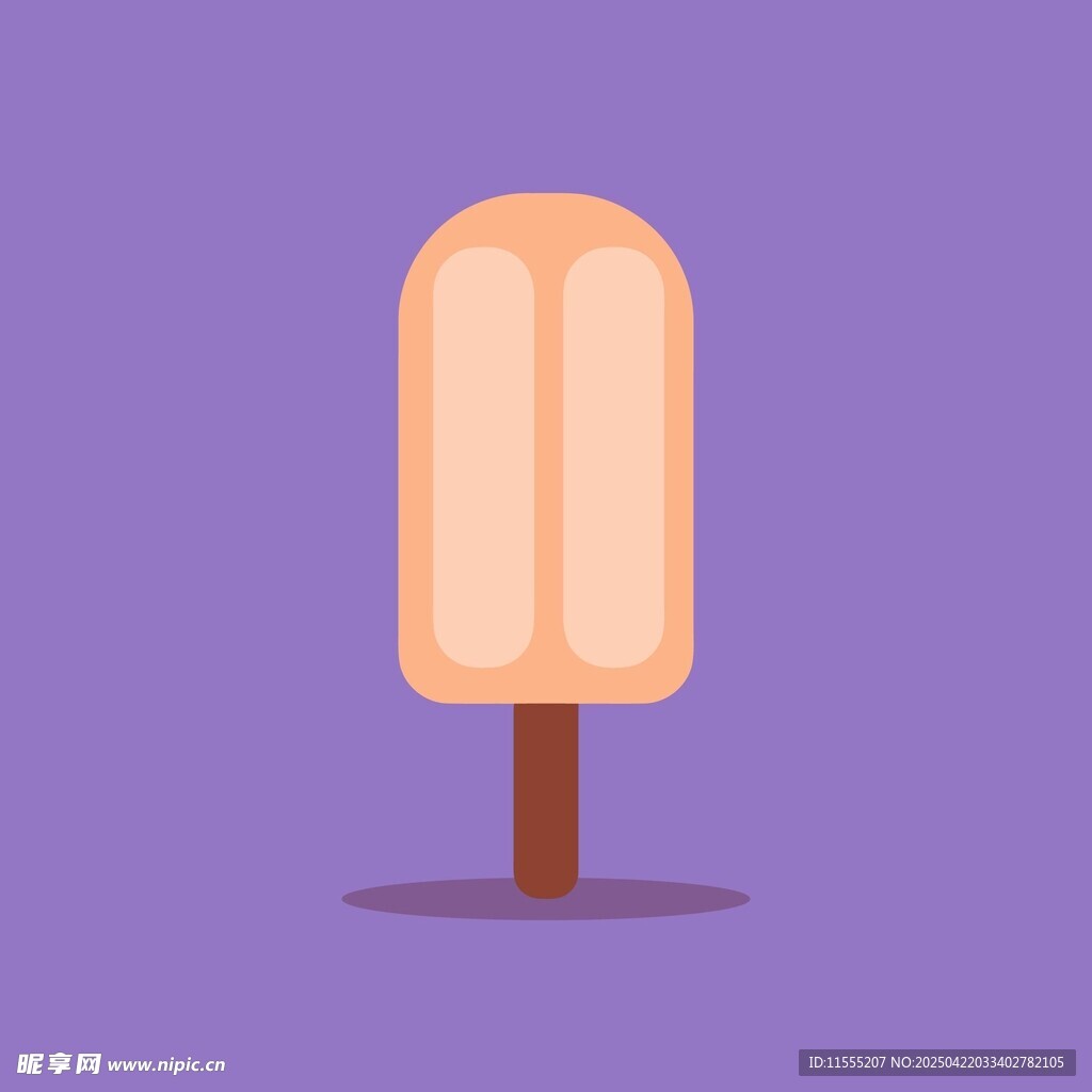 卡通风格的美味冰淇淋