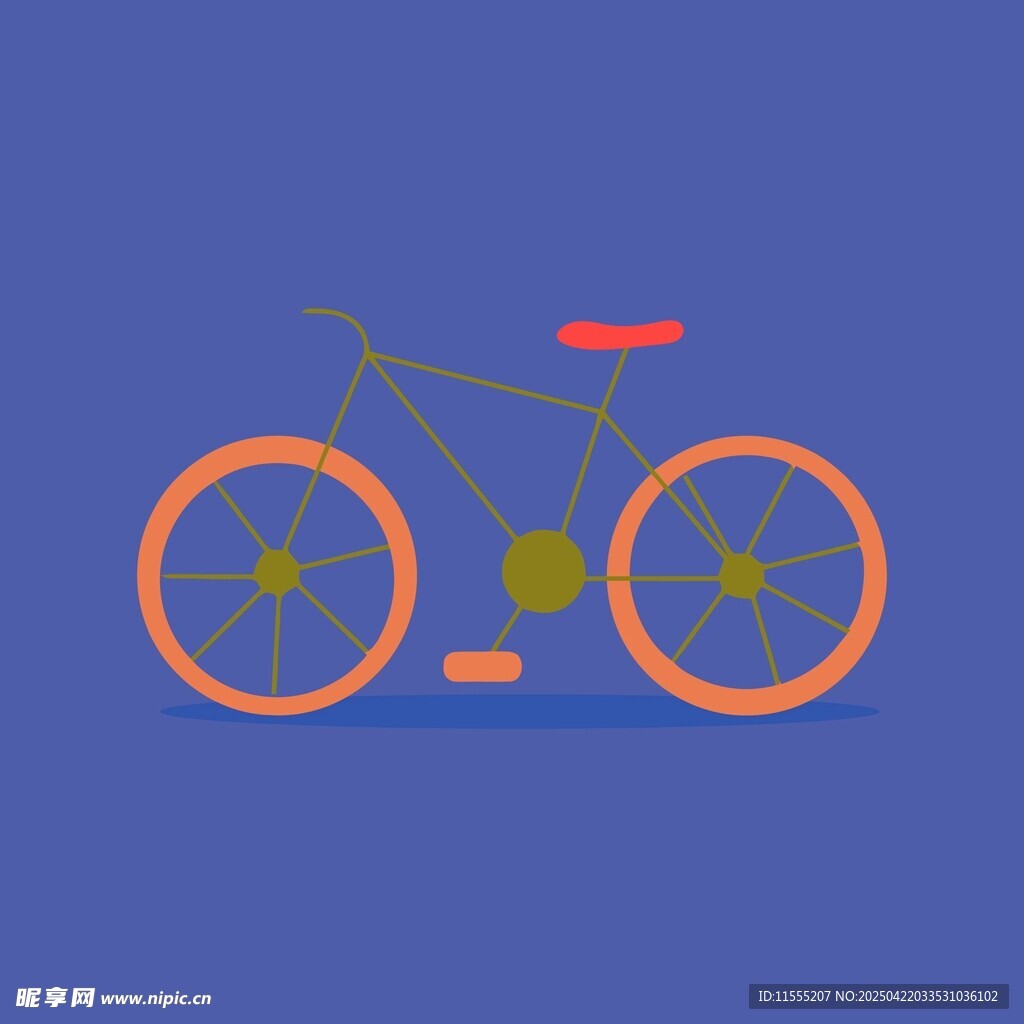 简约风格自行车插画
