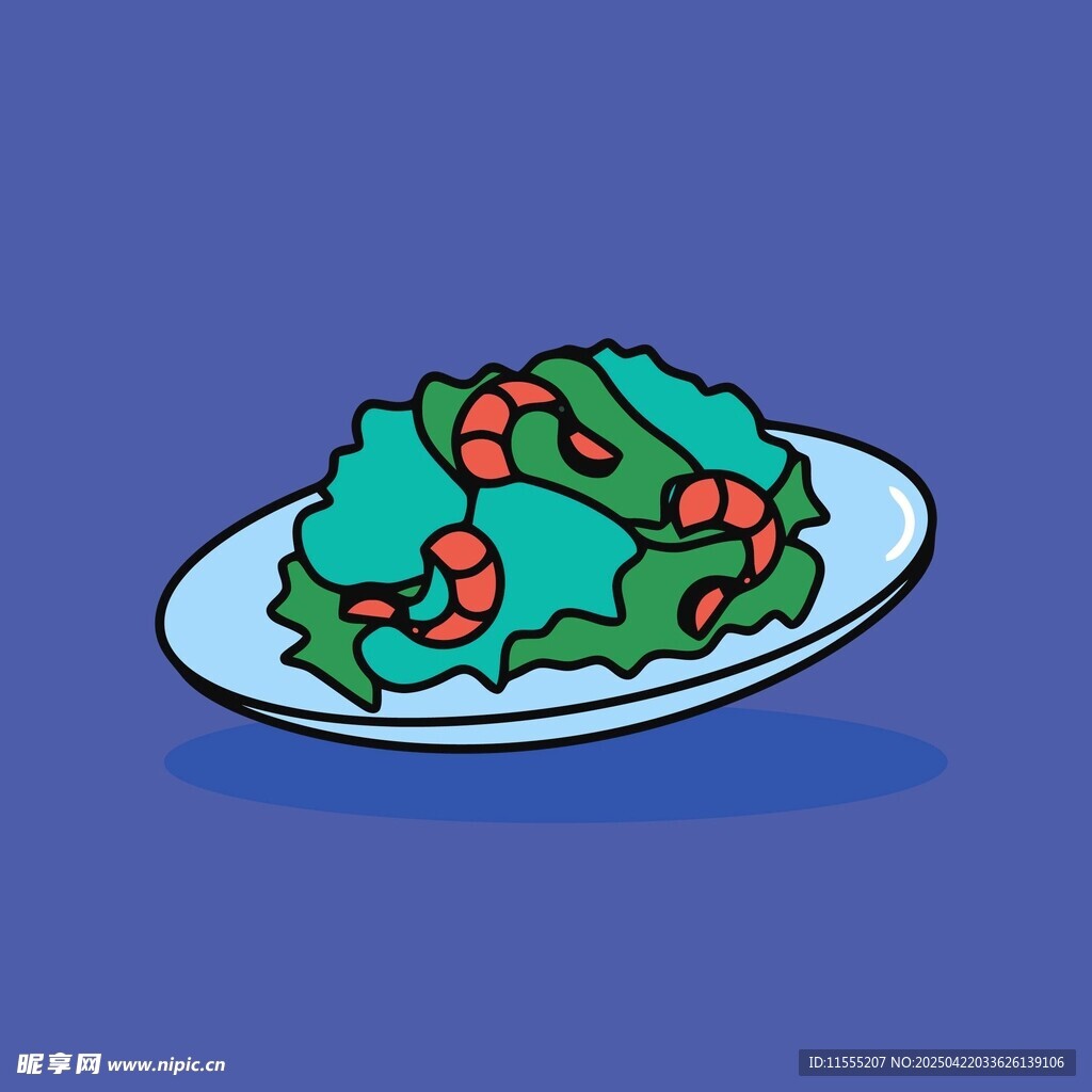 虾仁炒青菜