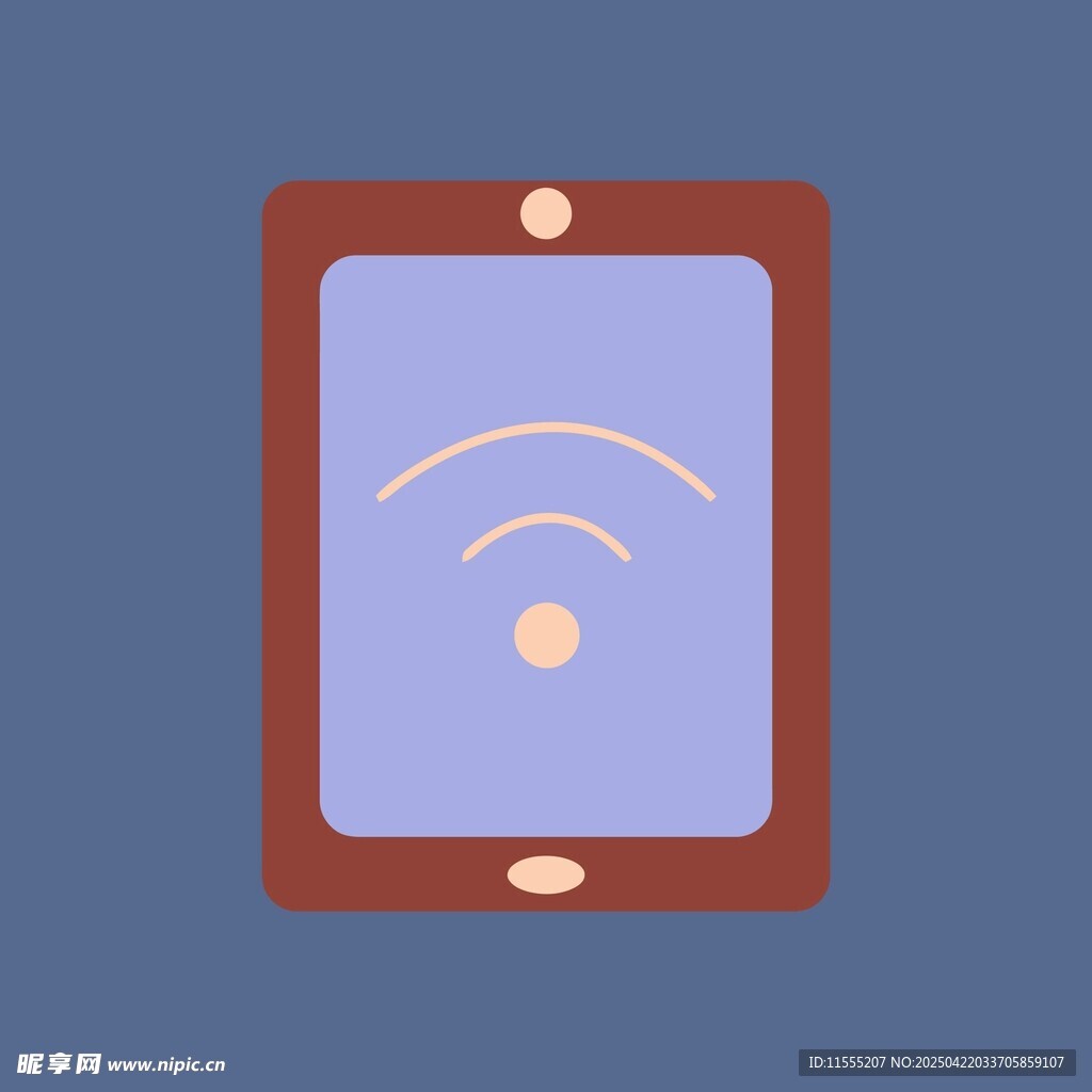 带WiFi标志的平板设备