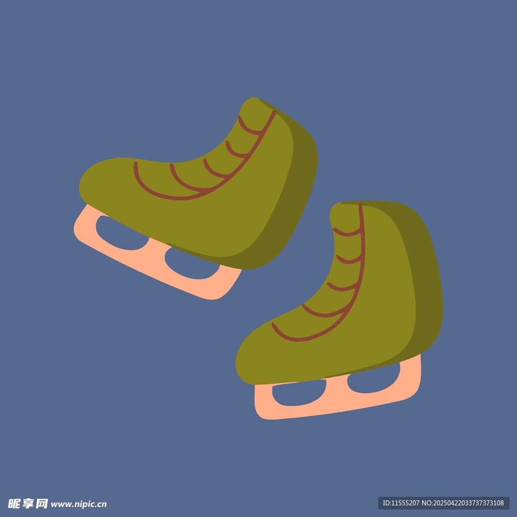绿色溜冰鞋图标