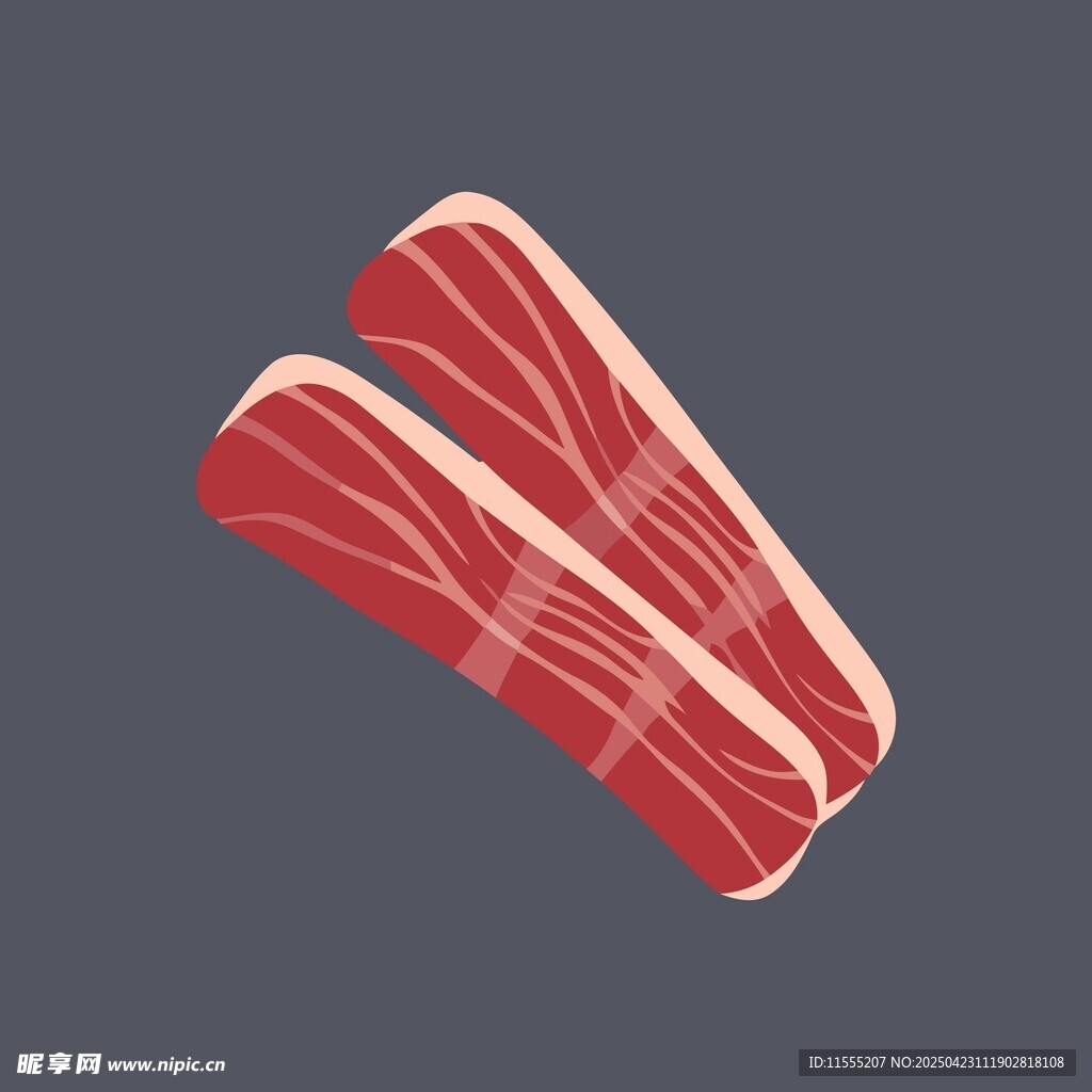两片新鲜牛肉切片