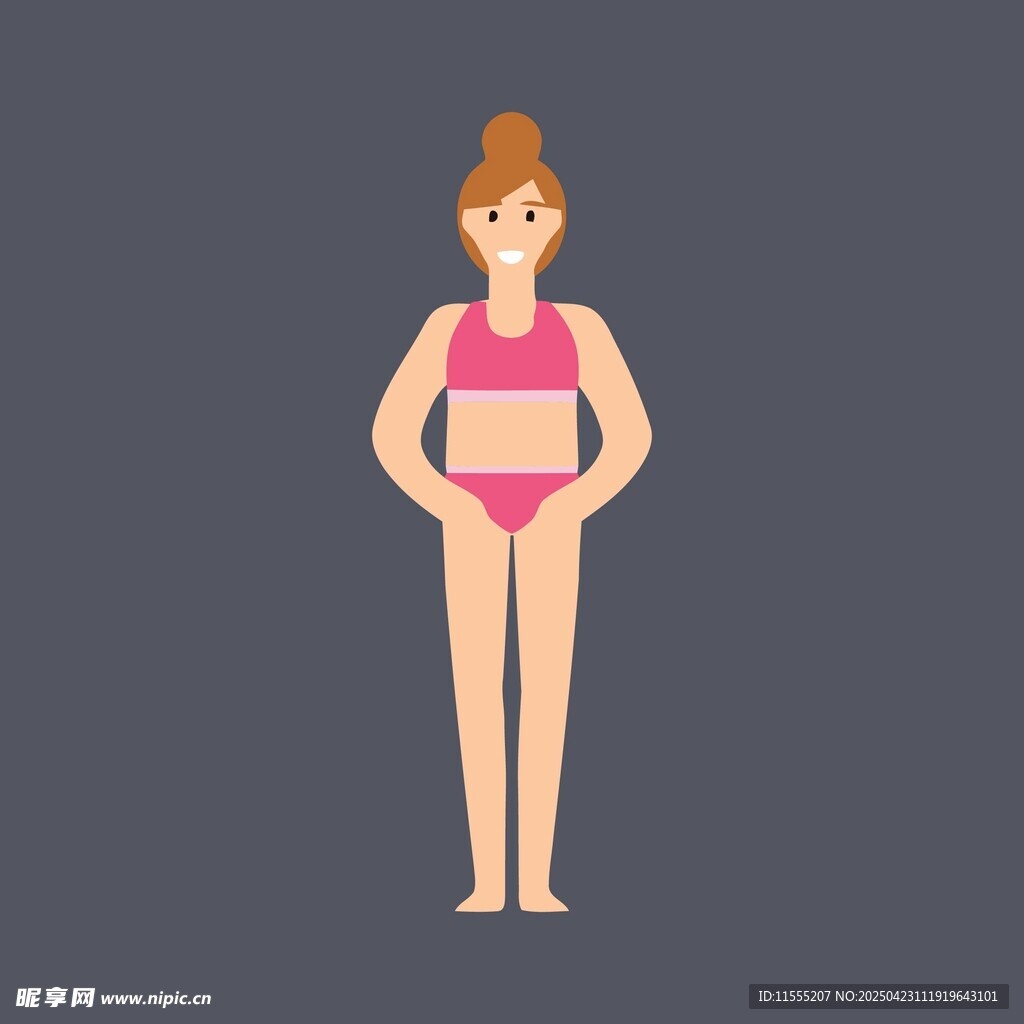 穿比基尼的站立女性