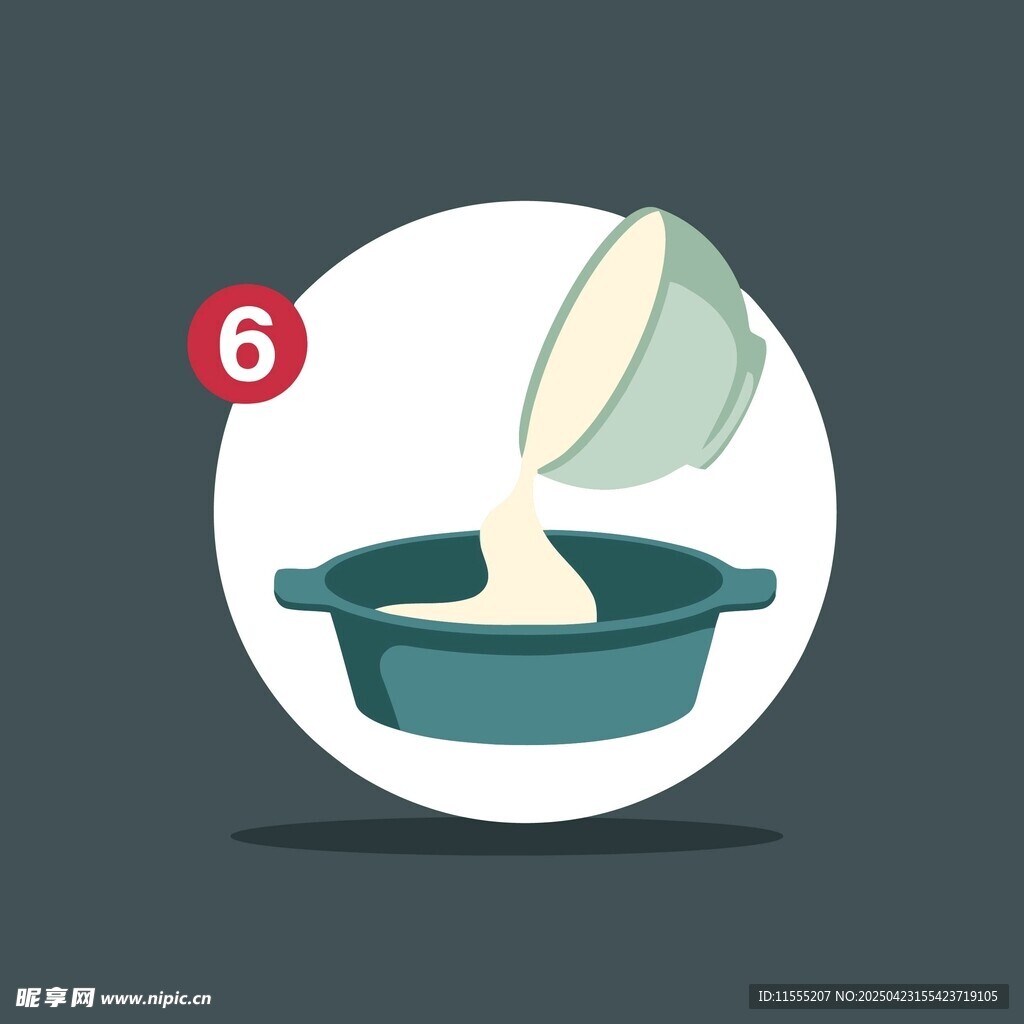 将食材倒入锅中图