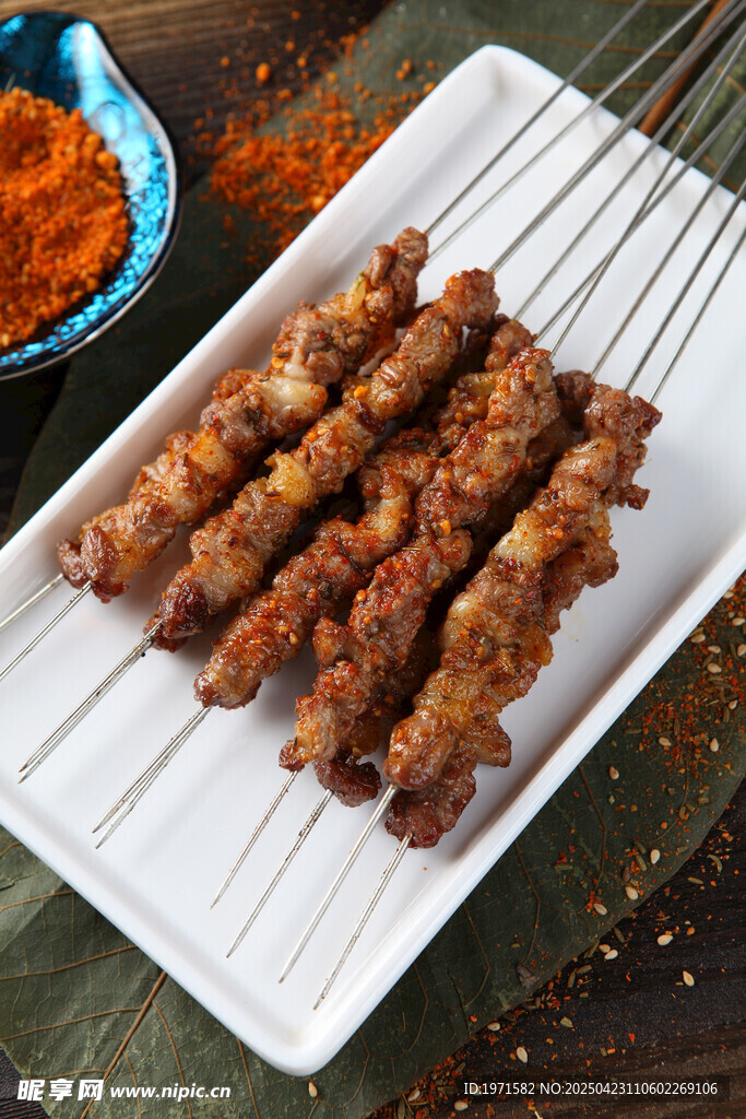 烤牛肉串 羊肉串