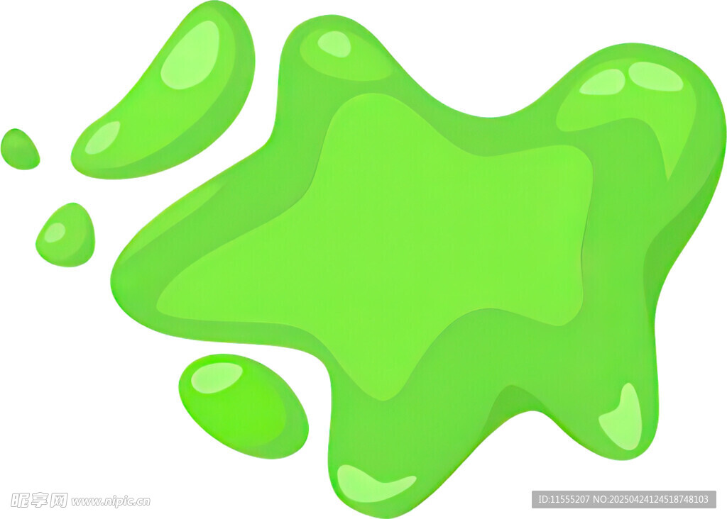 绿色黏液滴