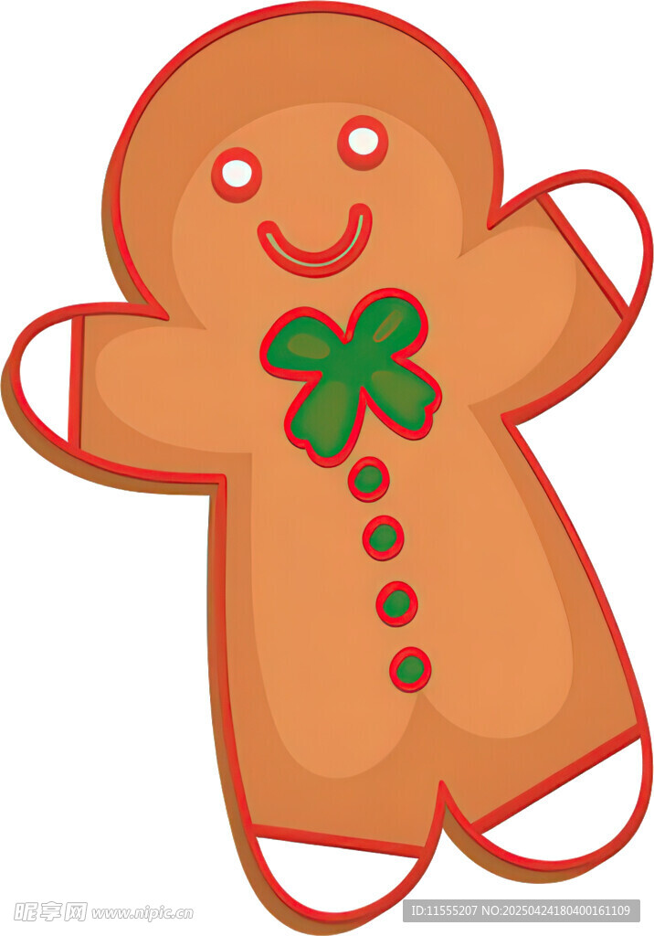 可爱姜饼人插画