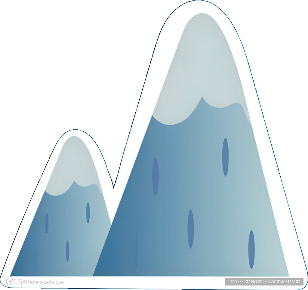两座冰山插画