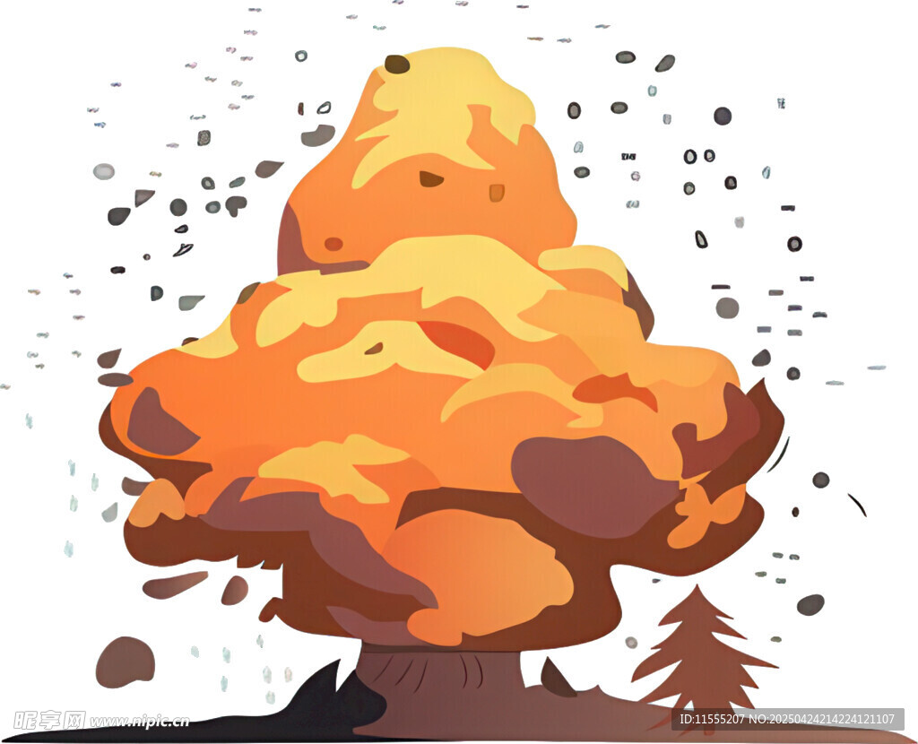 火山爆发场景