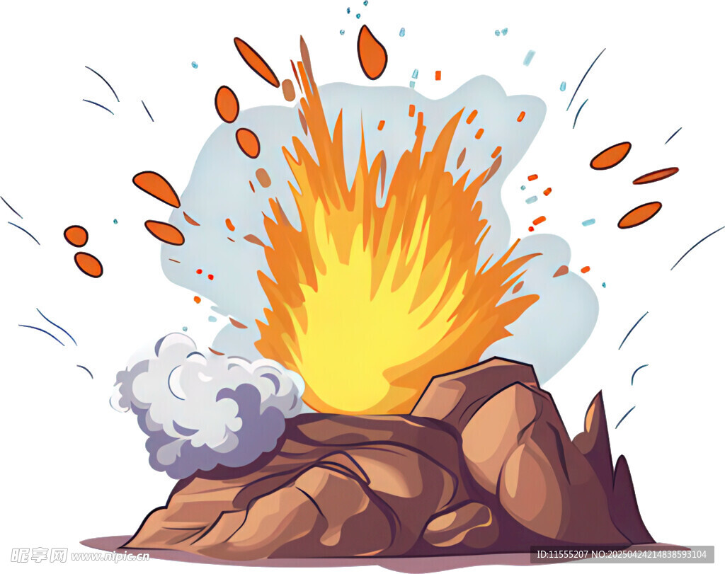 火山爆发瞬间景象