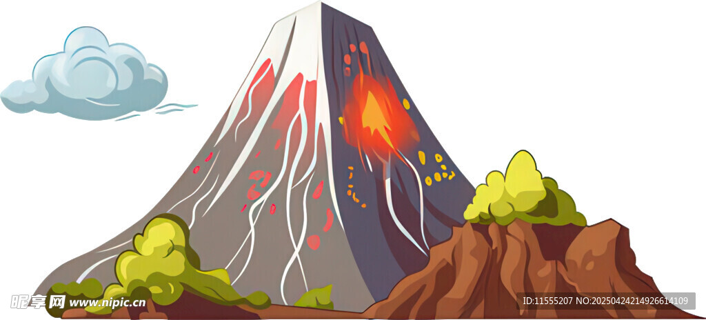 火山喷发景象