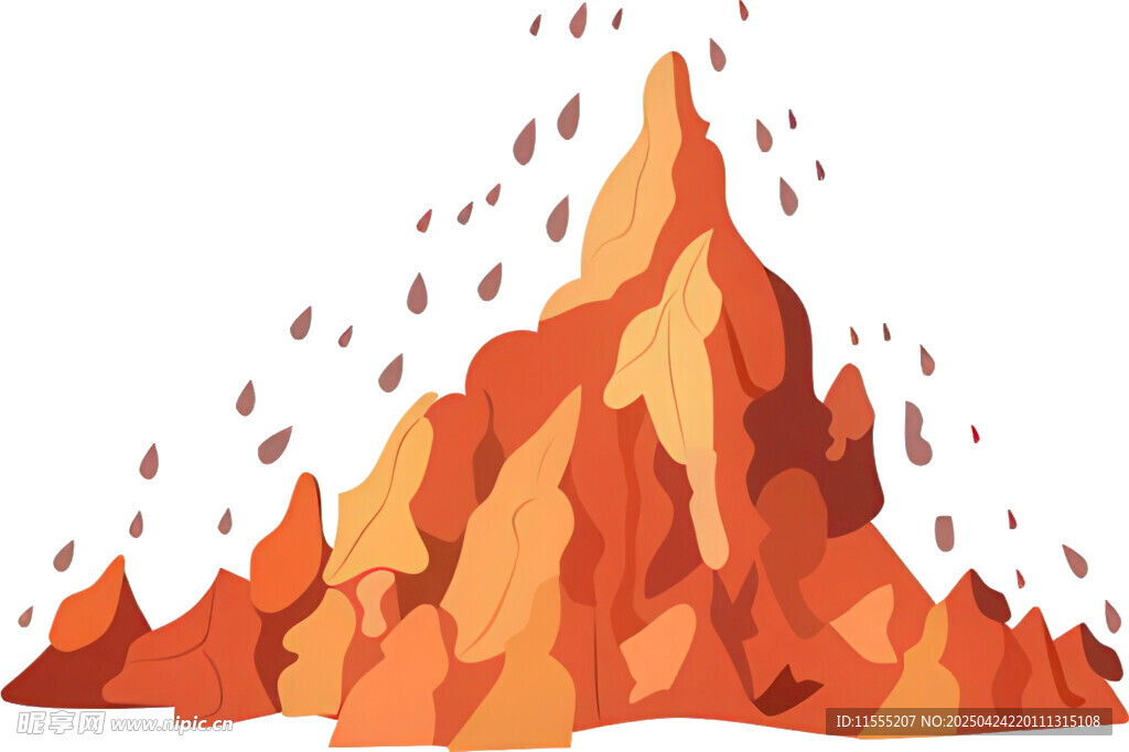 喷发的火山