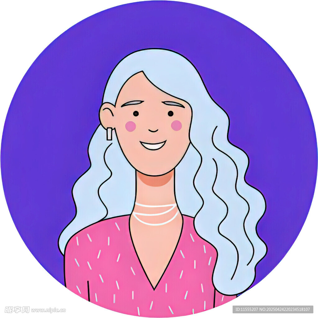 微笑的长发女士
