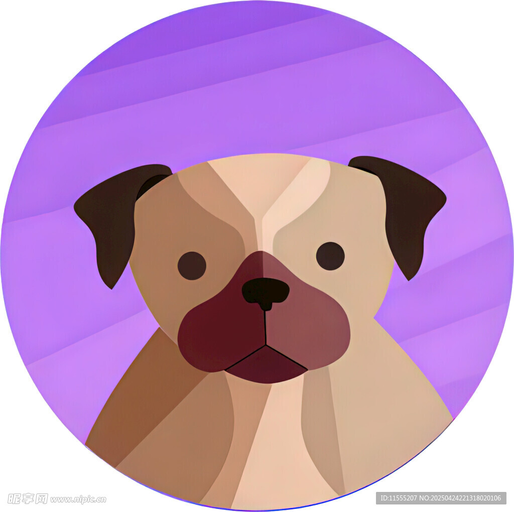 可爱巴哥犬头像