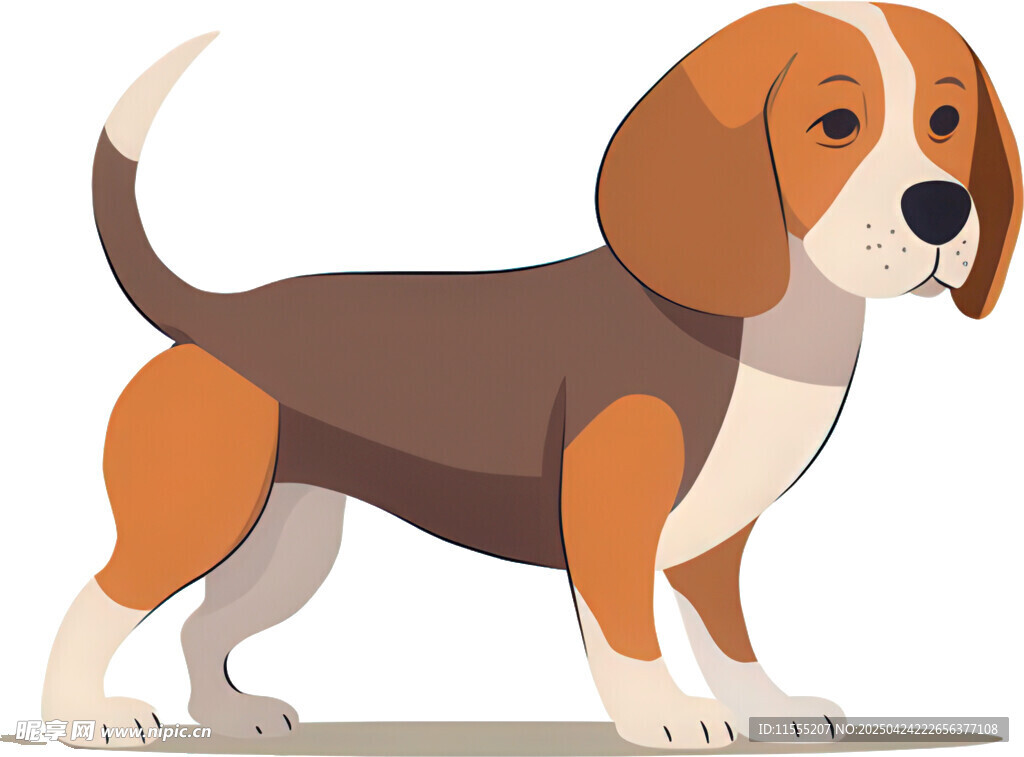 可爱小猎犬插画形象