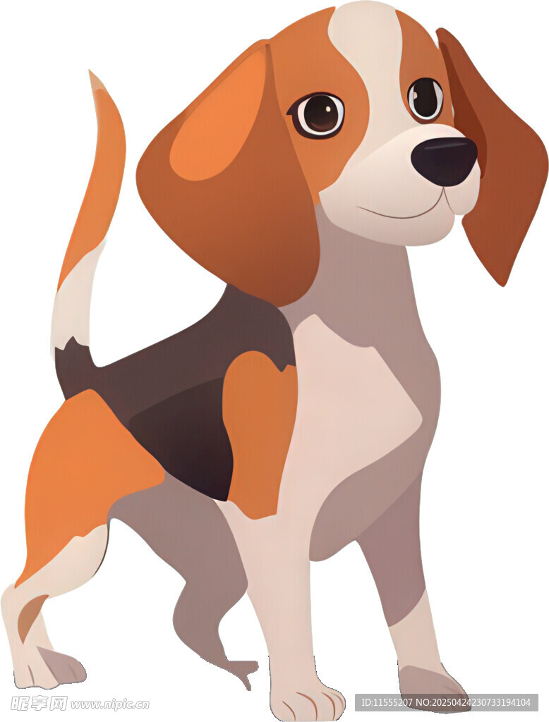 可爱小猎犬插画