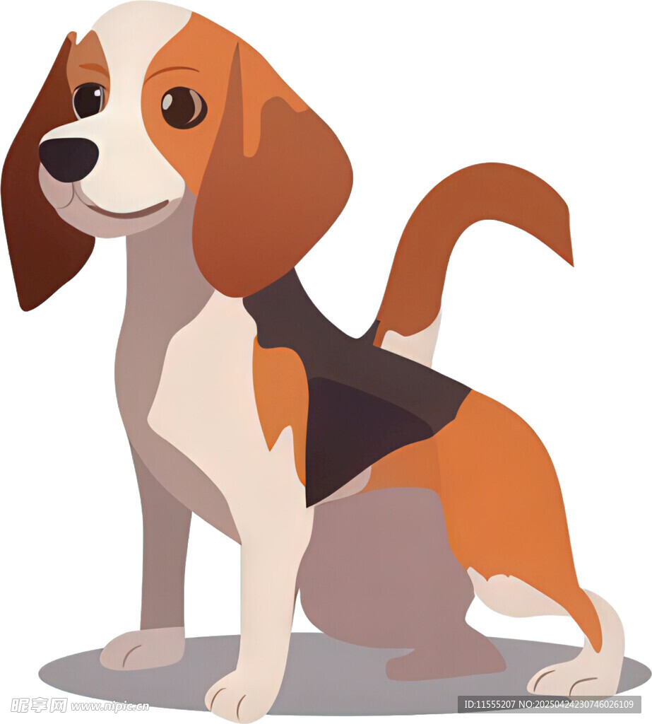 可爱小猎犬插画